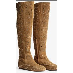 Zadig & Voltaire Dreamstuds Leather Studded Boots Size 40/US 9 $1198